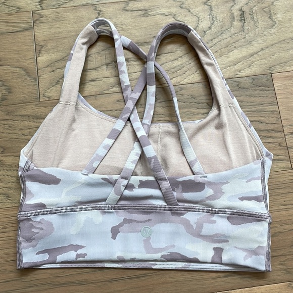 Lululemon Size 4 Purple Camo Racerback Sports Bra - Picture 2 of 3